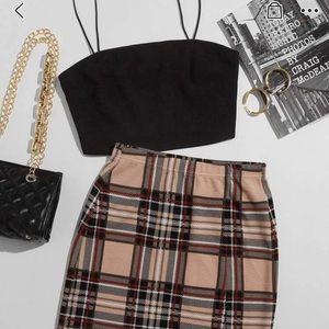 Cute skirt and crop top set brand new!